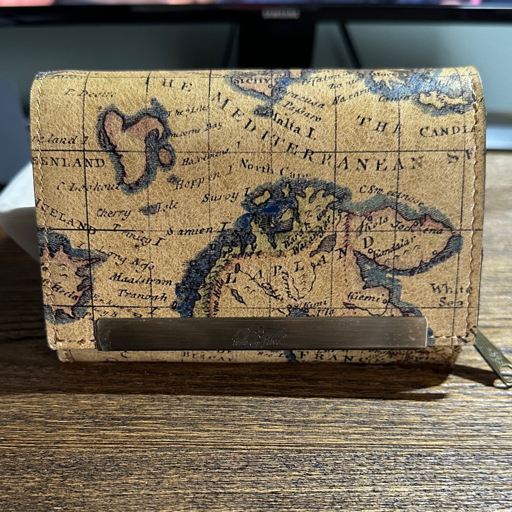 Patricia Nash Map Print Wallet